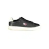 Tommy Hilfiger Black Leather Women Sneaker In Black