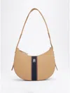 Tommy Hilfiger Legacy Stripe Shoulder Bag In Safari Canvas