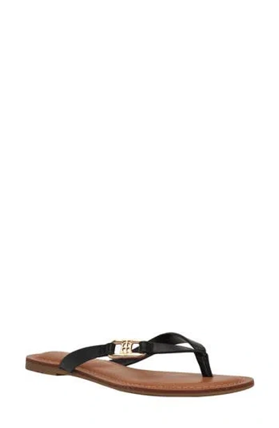 Tommy Hilfiger Liande Thong Sandal In Black