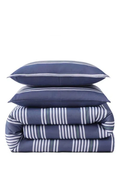 Tommy Hilfiger Lido Stripe Comforter Set In Blue
