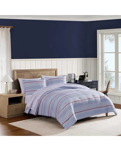 Tommy Hilfiger Lido Stripe Geo Comforter Set In Blue