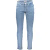 Tommy Hilfiger Light Blue Cotton Men Slim Tapered Jean
