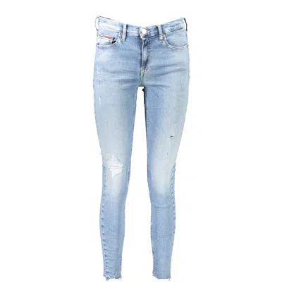 Tommy Hilfiger Blue Cotton Jeans & Women's Pant In Light Blue
