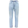 Shop Tommy Hilfiger Light Blue Cotton Jeans & Pant
