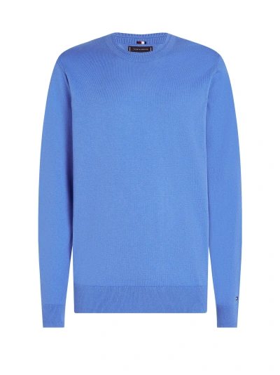 Tommy Hilfiger Light Blue Crew Neck Sweater In Blue Spell