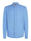 Tommy Hilfiger Light Blue Shirt With Logo In Blue