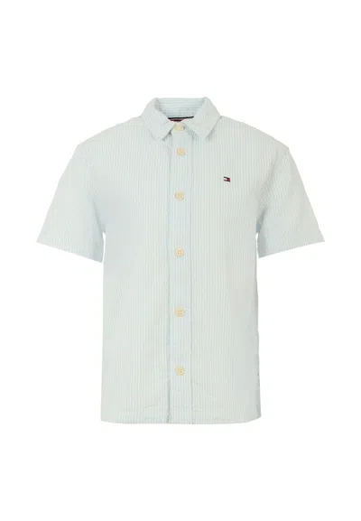 Tommy Hilfiger Kids' Light Blue Shirt For Boy With Flag