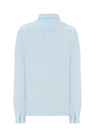 Tommy Hilfiger Kids' Light Blue Shirt For Boy With Flag