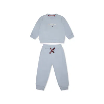 Tommy Hilfiger Light Blue Suit For Baby Boy With Logo