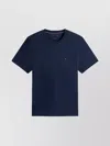 Tommy Hilfiger Light Interlock T-shirt Crew Neck In Blue