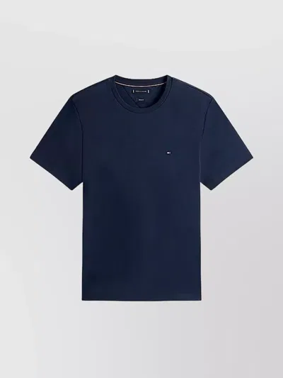 Tommy Hilfiger Light Interlock T-shirt Crew Neck In Blue