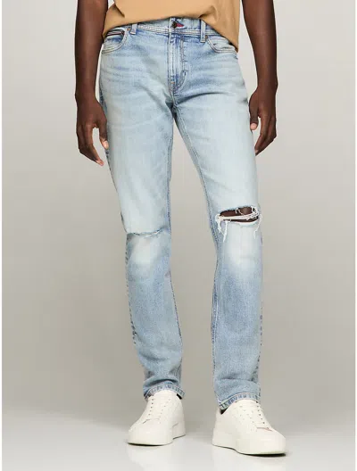 Tommy Hilfiger Light Wash Distressed Slim Fit Jean