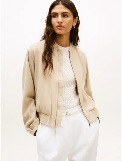 Tommy Hilfiger Lightweight Bomber In Brown