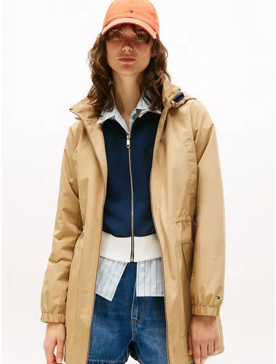 Tommy Hilfiger Lightweight Hooded Jacket In Brown
