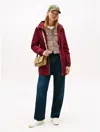 Tommy Hilfiger Lightweight Hooded Jacket In Burgundy