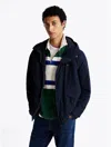 Tommy Hilfiger Lightweight Packable Hooded Windbreaker In Navy