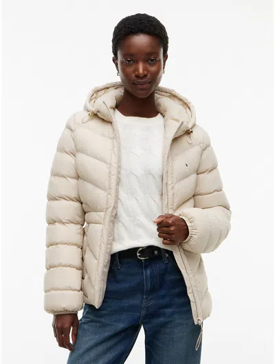 Tommy Hilfiger Lightweight Quilted Hooded Jacket In Neutral