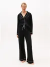 Tommy Hilfiger Lightweight Shirt And Pant Sleep Set In Black