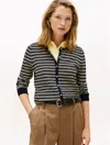 Tommy Hilfiger Lightweight Stripe Cardigan In Blue