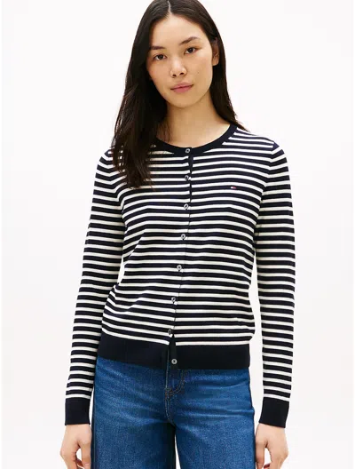 Tommy Hilfiger Lightweight Stripe Cardigan In Multi