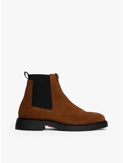 Tommy Hilfiger Lightweight Suede Chelsea Boot In Brown