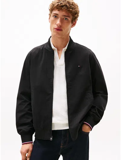 Tommy Hilfiger Lightweight Twill Bomber In Black