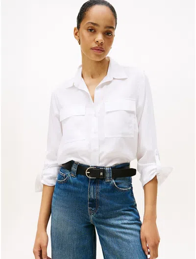 Tommy Hilfiger Lightweight Utility Shirt In White