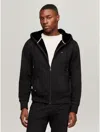 Tommy Hilfiger Lined Zip Hoodie In Black