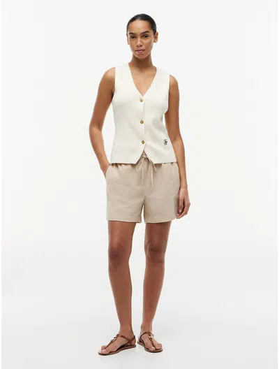 Tommy Hilfiger Buttoned Waistcoat In Neutral