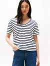 Tommy Hilfiger Linen In Breton Dark Night Navy Stripe