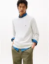Tommy Hilfiger Cable Knit Crewneck Sweater In Ivory Petal