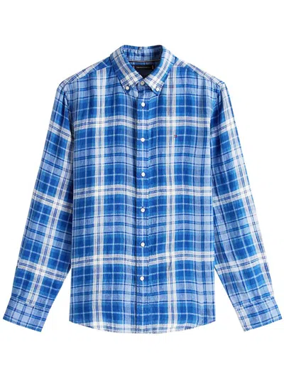 TOMMY HILFIGER TOMMY HILFIGER LINEN MEDIUM CHECK SHIRT CLOTHING