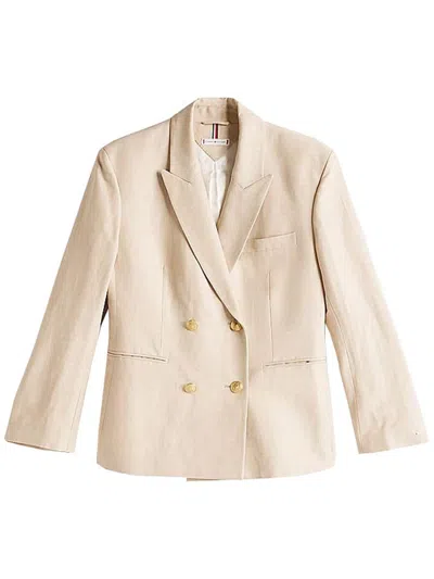 TOMMY HILFIGER TOMMY HILFIGER LINEN MIX SLIM BLAZER