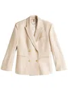 Tommy Hilfiger Linen Mix Slim Blazer Clothing In Beige