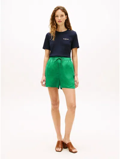 Tommy Hilfiger Linen Pull In Purple