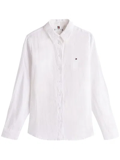 Tommy Hilfiger Linen Relaxed Shirt In White