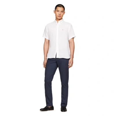 Tommy Hilfiger Regular Fit Linen Short In Optic White