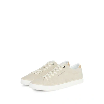 Tommy Hilfiger Linen Trainers In Neutral