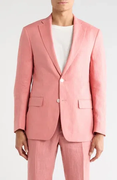 Tommy Hilfiger Linen Two-button Sport Coat In Pink