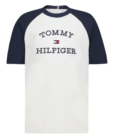 TOMMY HILFIGER LITTLE AND TODDLER BOYS RAGLAN TERRY SHORT SLEEVE KNIT T-SHIRT