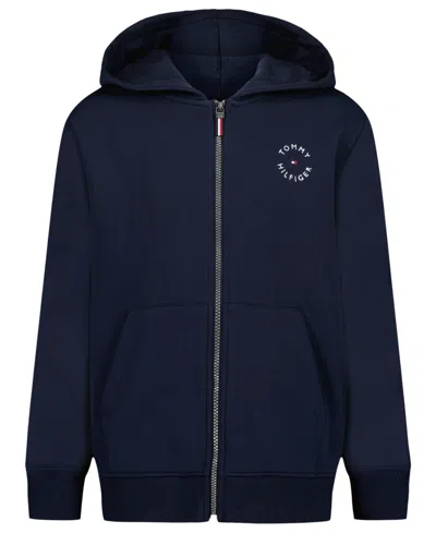 Tommy Hilfiger Kids' Little And Toddler Boys Tommy Elevated Full Zip Hoodie In Blue