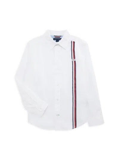 Tommy Hilfiger Kids' Little Boy's & Boys Logo Shirt In Fresh White