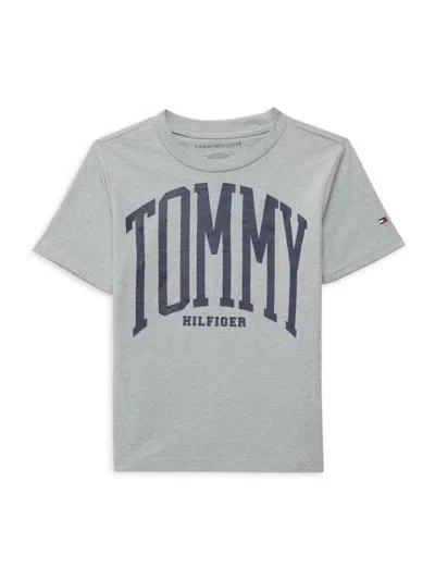 Tommy Hilfiger Kids' Little Boy's Logo Heathered Tee In Grey Heather