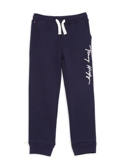 Tommy Hilfiger Kids' Little Boy's Logo Joggers In Navy