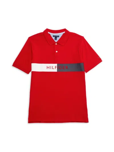 Tommy Hilfiger Kids' Little Boy's Logo Polo In Red