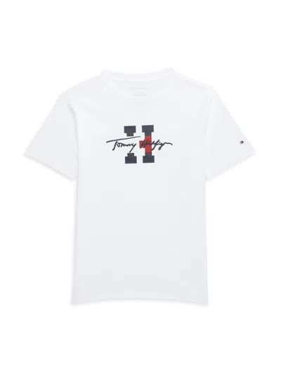 Tommy Hilfiger Kids' Little Boy's Logo Tee In Fresh White