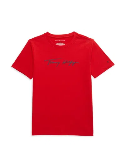 Tommy Hilfiger Kids' Little Boy's Logo Tee In Red