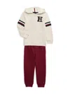 Tommy Hilfiger Little Boy's Sweatshirt & Joggers Set In Beige Red