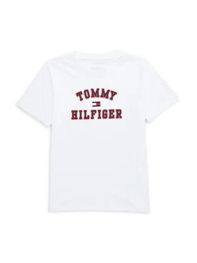 Tommy Hilfiger Kids' Little Boy's Varsity Logo Graphic Tee In Fresh White