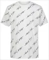 Tommy Hilfiger Big Boys Angled Script Print Short Sleeve Tee In Snow White